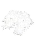 White Feather Boa With Silver Tinsel (6 ft)