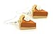 Thanksgiving Pumpkin Pie Earrings, Fall Dangle, Polymer Clay Food Themed Jewelry