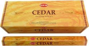 The Indian Connection Cedar Incense - Hem brand - 1 box of approximately 120 sticks