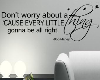 Don't Worry About a Thing Bob Marley Wall Decal Art Sticker Vinyl Decoration Decor Wall Stickers Decals