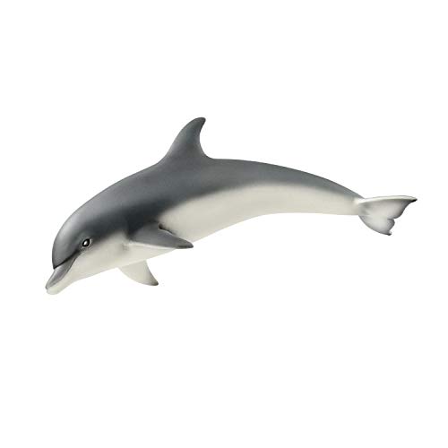 schleich 14808 Delfin, für Kinder ab 3+ Jahren, WILD LIFE - Spielfigur, Grau/Weiß