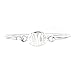 LGU Sterling Silver Polished Engravable Oval Bangle Bracelet for Infant or Small Toddler