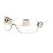 Womens Elegant Rimless Shield Warp Luxury Designer Sunglasses White Clear