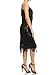 Anna Kaci Womens Fringe Sequin Strap Backless 1920s Flapper Party Mini Dress S Black