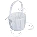 TOOGOO(R)Double Heart Wedding Flower Girl Basket Rhinestone Decor White
