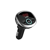 Laud Bluetooth FM Transmitter with Car Charger for iPhone, Samsung Galaxy, Smartphone, Android