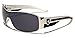 Khan Metal Wire Rim Frame Men's Sport Shield Sunglasses