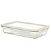 Komax Oven Safe Glass Casserole Baking Dish Set of 2 - Large 12 by 8 inch Food Storage Roasting Lasagna Pan - Airtight Container With Locking Lids - BPA Free - 64oz.