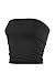 Kurve Women’s Strapless Tube Top - Medium Length Seamless Bandeau Stretchy Sexy Bra Tops, UPF 50+ (Made in USA), Black, Medium/Large