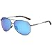Polarized Aviator Sunglasses for Men - FEIDU Driving Sunglasses Unisex FD9002 (blue-9002, 2.28)