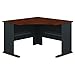Bush Business Furniture Series A 48W Corner Desk in Hansen Cherry and Galaxy, Small Computer Table for Home or Professional Office