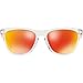 Oakley OO9013 Frogskins Square Sunglasses, Polished Clear/Prizm Ruby, 55 mm