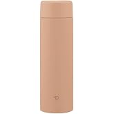 Zojirushi SM-GA60-TM Water Bottle, Seamless Water Bottle, Large Capacity, 20.3 fl oz (600 ml), Screw, Stainless Steel Mug, Pail Taupe, Integrated Washer, Easy to Clean, 2 Pieces Only