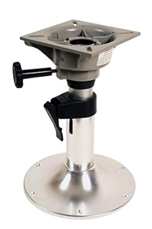 Saarwebstore Aluminium Springfield Belle Deluxe Verstellbarer Sitzfuß für Bootssitz Bootsstuhl Steuersitz, H=310-450mm 360º Drehscheibe