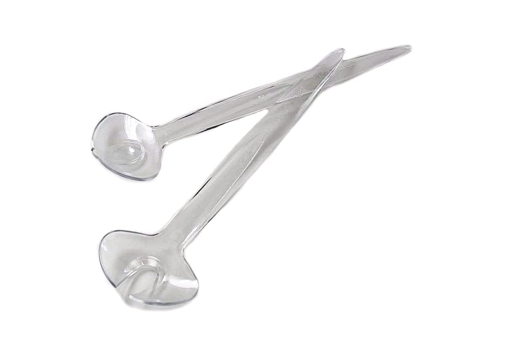 Tupperware Eleganzia Salad Servers Clear Handles