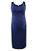 Liu & Qu Women's Maternity Sleeveless Tank Dresses Mama Scoop Neck Baby Shower Vestido Navy L