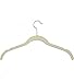 Closet Complete Premium Quality, True-Heavyweight, Virtually-Unbreakable Velvet Hangers, Ultra-Thin, Space Saving, No Slip, Best for Shirt, Dress, Lingerie, 360° Spin, Chrome Hooks, Ivory, Set of 25