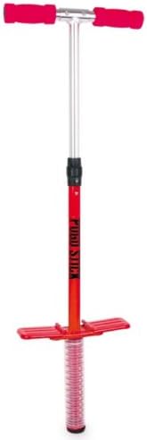 Gamez Galore Traditional Metal Pogo Stick with Collapsible Handlebars and Footrests (Red)
