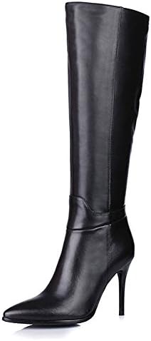 Amarantos Women Fashion Pointy Toe with Stiletto Heel Knee High Dress Boots