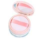 Transparent Acrylic Empty Refillable Castle Style Powder Puff Box Make-up Loose Powder Box Powder Container With Sponge Puff for Xmas Gift and DIY