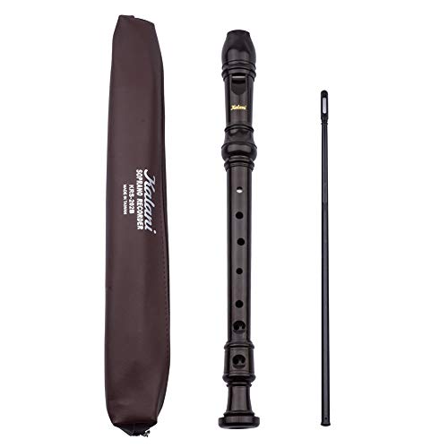 URlighting Soprano Recorder - British Style 8-Hole Soprano Descant Recorder Classroom Music Flute With Cleaning Rod & Cloth, Case Bag and Accessories for Children Kids Adult Beginner
