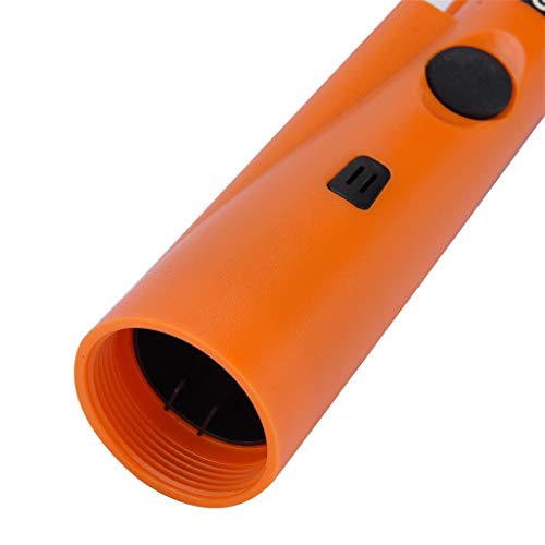 PinPointer Metal Detector, Fully Waterproof Scanning Unearthing Treasure Finder, 360° Side-scan Treasure Pinpointing Finder Probe with Belt Holster for Adults and Kids (Black) (Orange)