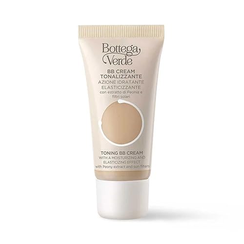 Bottega Verde - BB Cream Tonalizzante, 30 ml, con Estratto di Peonia, Azione Idratante, Elasticizzante, SPF15, Colore Porcellana
