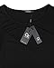 OUGES Women's Long Sleeve Lace Casual Loose Tunic Tops(Black,XL)