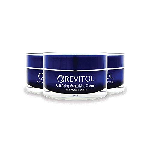 Revitol Anti-Aging Skin Cream Moisturizer - Moisturizing Lotion with Phytoceramides, Natural Ceramides, Argiline, Shea Butter, and Primrose Oil - 3 Pack