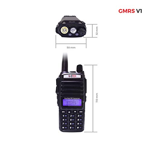 BTECH GMRSV1 GMRS TwoWay Radio, GMRS Repeater Capable, with Dual Band