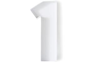 Soul & Lane Fillable Cardboard Number Charcuterie Board Box, Large Paper Mache Numbers Shaped Cutout for Food, White Hollow Gift Tray for Birthday and Party Decor, Number 1