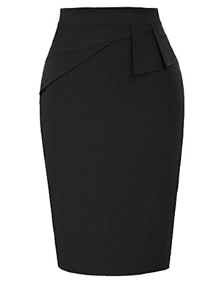 PrettyWorld Vintage Dress Women's Wear to Work Stretchy Office Pencil Skirt