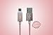 KingCool Micro USB Charge Cable 6.6 ft/2m Durable Braided Nylon V8 High Speed USB Data Transfer Cable Data Sync USB Charger Cord for Android, Samsung, HTC and More(Pink)
