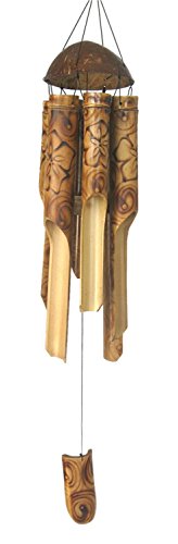 Burnt Flower Bamboo Windchime 37