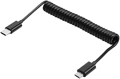 Data Cables 1m Micro USB to USB 3.1 Type-C Data &Charging Spring Coiled Cable for Samsung, Sony, HTC, LG, Huawei etc.