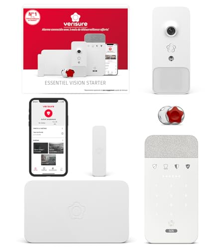 Verisure Alarme S Maison ou Appartement Connectée sans Fil – Kit Sécurité Intelligente 6 Pièces avec Photo, Sirène & Capteurs & Application Mobile – Installation DIY Facile – Option Télésurveillance