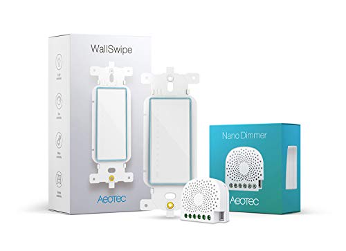 Switches Aeotec Smart In-Wall Nano Dimmer & WallSwipe, Z-Wave Plus