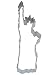 CybrTrayd RM-0955 R&M Statue of Liberty 4" Cookie Cutter, Metallic