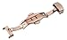 RECHERE 20mm Stainless Steel Push Button Deployment Clasp For Leather Watch band Strap Color Rose Gold