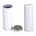 Tosnail 4 Pack White Tea Tin Canister Tea Storage Container with Lid - Bonus Chalkboard Labels