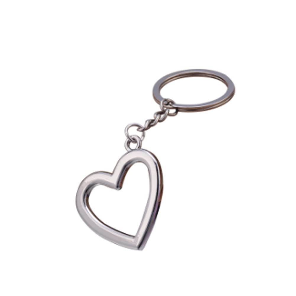ARFUKA Keyring Simple Metal Hollow Love Heart Keychain Fashion Pendant Key Holder Cute Car Key Chain for Women Valentines Day Souvenir Lover Gift