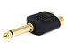 Monoprice 107192 6.35-mm Mono Plug to 2 RCA Jack Splitter Adaptor, Gold Plated