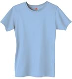 Hanes Women`s Relaxed Fit Jersey ComfortSoftÂ® Crewneck T-Shirt, M-Light Blue