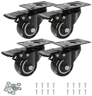 .PRO 50mm Swivel Caster Wheels 300KG Load Heavy Duty Industrial Trolley with