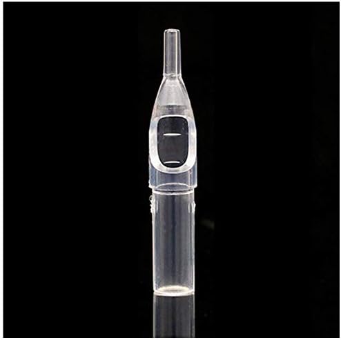 Dastrues 50Pcs/Box Clear Disposable Tattoo Tips Needle Nozzle Plastic Clear Nozzles for R/D/OF/MF