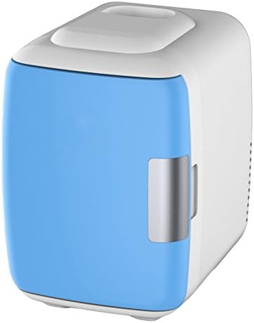 RUIMI 4L Mini Fridge Portable refrigerator Cooler and Warmer Compact Single Door Car, RV or Boat also for Home, College Dorm & Office (Multi functional)-Blue