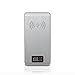 HSX 13000mAh Qi Wireless Power Bank Portable Dual USB Ultra-High Density External Battery Charger Smart LCD Display & LED Flashlight (Silver)