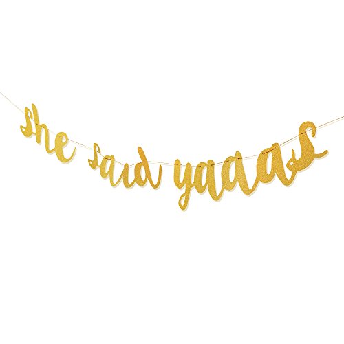 Hoter she said yaaas diamond ring single party banner bunting fla…