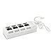 Perfect Life Ideas USB Hub - Multiple USB Port Splitter Outlet Multiplier - Add 4 USB 2.0 Multi Ports to Any Mac PC Laptop Computer - Built-In Individual Power Switches with Power Indicator Lights