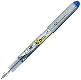 Pilot VPen Disposable Fountain Pen Silver Barrel 0.58 mm Blue Box of 12 view 3